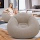 Надувное кресло-мешок 110×110×85 см Inflatable Sofa/ Бежевый - зображення 6