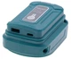 Адаптер переходник (ЗУ) USB/Type-C 14,4В/18В с фонариком для аккумулятора Makita BL1830, шур909 - изображение 2