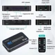 Комутатор відеосигналу на 4 HDMI порти OEM HVS-04, з підтримкою 4К та оптичного аудіо ARC, чотириканальний світч, Чорний - зображення 2
