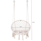 Качеля гамак Macrame большой, гамак плетений с подушкой, цвет белый HY003 - изображение 6