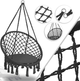 Качеля гамак Macrame большой, гамак плетений, цвет черный - изображение 5
