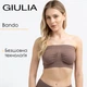 Жіночий безшовний топ з мікрофібри Giulia BANDO S/M Brown-deep taupe, топ бандо, без бретелей - зображення 1