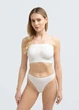 Женский бесшовный топ из микрофибры Giulia BANDO L/XL White-cloud dancer, топ бандо, без бретелей - изображение 2