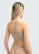 Жіночий безшовний топ з мікрофібри Giulia BANDO S/M Beige-naturale, топ бандо, без бретелей - зображення 3