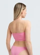 Женский бесшовный топ из микрофибры Giulia BANDO S/M Pink-rosa, топ бандо, без бретелей - изображение 3