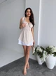 Жіноча комбінована сукня міні на бретелях Uaclothes 46 Бежевий (like38379-188121350) - зображення 3