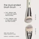 Двосторонній пензель для рум'ян ciele Dual-Ended Blush Brush - зображення 2