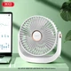 Настольный вентилятор XO MF101 Портативный охладитель воздуха 5 скоростей, аккумулятор 1200 mAh, до 6 ч работы Белый - изображение 4