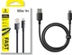 Кабель Baseus New Braided Fast Charging Cable USB-A to USB-C 100W/7.5W 1 м Cosmic Black (E0426W01) - зображення 4