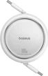 Кабель Baseus Free2Draw Mini Retractable Charging Cable Type-C to Type-C 100W 1 м Moon White (P10364500211-00) - зображення 4