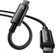Кабель Baseus Tungsten Gold Fast Charging Data Cable Type-C to Type-C 240W 3 м Black (CAWJ040201) - зображення 4