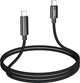 Кабель Hoco U125 Benefit 100W charging data cable with display Type-C to Type-C Black (6942007611930) - зображення 4