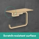 Держатель для туалетной бумаги HANSGROHE AddStoris 41772140 с полочкой для телефона бронзовый матовый - изображение 3