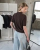 Женское вязаное поло Berluci коричневое One Size - изображение 2