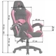 Кресло геймерское Bonro Lady 806 черно-розовое с подушкой-сердцем и регулируемой спинкой (76-167-42300097) - изображение 6