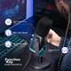 Мікрофон FIFINE AM8 USB настільний з RGB-підсвіткою, шумозаглушення, чорний - зображення 6