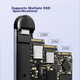 Портативный корпус для жесткого диска FANXIANG M.2 NVMe/SATA с двумя протоколами, интерфейсом Type-C/USB3.2, для прямого подключения SSD к ноутбуку MD80 - изображение 4