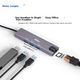 Док-станція розширення Netac Type-C до USB 3.0-хаба з гігабітним Ethernet-адаптером RJ45, універсальна для комп'ютерів Apple, планшетів та ноутбуків Huawei HC031 - изображение 4