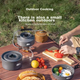 Уличная плита TAN XIAN ZHE, уличный чайник, кастрюля для газовой плиты, набор туристического снаряжения, чайник среднего размера. - изображение 7