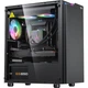 Aigo JV13 Black, корпус для настольного компьютера, малый корпус формата Matx (прозрачная боковая панель/материнская плата ITX/водяное охлаждение 240 мм/лента RGB) - изображение 1