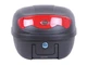 Кофр (багажник) для мотоцикла задній TT AGRO MOTO YM-0808 (V-29L) 39.5×39.5×30.5 чорний з червоним - зображення 3