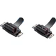 Подовжувач KELEPU PCI-E PCIe X1 3.0 мережевий адаптер розширення звукової карти 5 см серверного рівня повна швидкість без втрати сигналу 90 градусів вгору чорний - зображення 2
