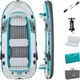Човен надувний BestWay 65159 «Adventure Elite» (45*166*364 см, гребний, п'ятимісний, трикам., весла ↔145 см, насос, подушки, надувне дно, до 600 кг) - изображение 4