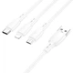 Кабель BOROFONE BX71 3-in-1 charging cable (iP+Micro+Type-C) White - зображення 4