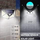 Солнечный настенный фонарь с датчиком движения 100 LED холодный свет Garden Line 13,5х5,5х9,7 см - белый-черный (SOL6124) - изображение 3