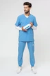 Мужские медицинские штаны-джогеры STUGA MEDICAL блакитні (8800104) 2XL 168-179см - изображение 6