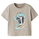 Футболка Name it Surfing Shark, колір бежевий, розмір 98 (261.13254708.CGRA) - зображення 1