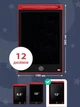Детский планшет графический игровой для рисования развивающий VMHouse электронный обучающий LCD планшет для детей доска для заметок и записей 12" + стилус красный (0038-0204) - изображение 3
