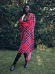 Плюшевый плед Red Bias Plaid Victoria's Secret (26373544) - изображение 1