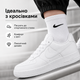 Подарочный набор носков Nike белые в коробке 5 пар размер 36-39 спортивные носки для спорта, прогулок, школы - изображение 3