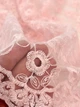 Сетка с вышивкой 60г/м2 ш.130см розовая 1пог.м - изображение 4