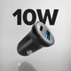 Ładowarka samochodowa SBS 10W USB-C USB-A Black (TECRTC1USB2AUL) - obraz 2