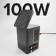 Бездротова зарядна станція SBS Wireless Power Dock 6-в-1 100W MagSafe Grey (TEWIRMAG105W) - зображення 2