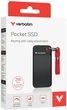Dysk SSD Verbatim Pocket SSD 256GB USB-C 3.2 Gen 2 Type-C Black-Red (23942324171) - obraz 4