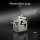 Adapter SBS Universal Travel Adapter z wbudowanym kablem USB-C White (TEADARET2USB2CPD70W) - obraz 6