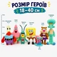 Набор мягких игрушек «Спанч Боб» — 7 персонажей, 18–40 см: Патрик, Сквидвард, Сэнди, Гэри, Планктон, Крабс - изображение 3