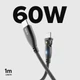 Kabel SBS Flexi USB-C - USB-C 60W PD 1 m Black (TECABLE180TCC) - obraz 2