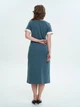 Платье-футболка миди летнее женское ROZA 250732 2XL Графитовое (4824005760792) - изображение 2