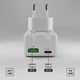 Ładowarka sieciowa SBS Flexi Wall Charger 20W PD USB-C USB-A White (TETRGANUSBTCFOLD20W) - obraz 3