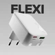 Ładowarka sieciowa SBS Flexi Wall Charger 20W PD USB-C USB-A White (TETRGANUSBTCFOLD20W) - obraz 4