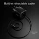 Ładowarka sieciowa SBS 30W GaN PD USB-C Retractable Cable Black (TETRRET30WK) - obraz 6
