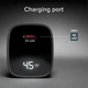 Мережевий зарядний пристрій SBS 45W PD USB-C Integrated Display Black (TETRGANLCD1C45K) - зображення 4