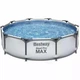 Каркасный бассейн Bestway 56408 серый круглый на 4678 л из ПВХ и стали с картриджным фильтр-насосом 1250 л/ч 305х76 см (9-163-56408 BW) - изображение 3