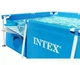 Каркасний басейн Intex 28272-3в1 синій прямокутний з ПВХ та сталі на 3834 л з тентом та підстилкою 300 х 200 х 75 см (9-163-28272-3) - зображення 4