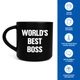 Чашка «World's best BOSS» черная - изображение 10
