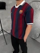 Футболка поло Barcelona мужская летняя ретро L бордово синяя (A0163) - изображение 4